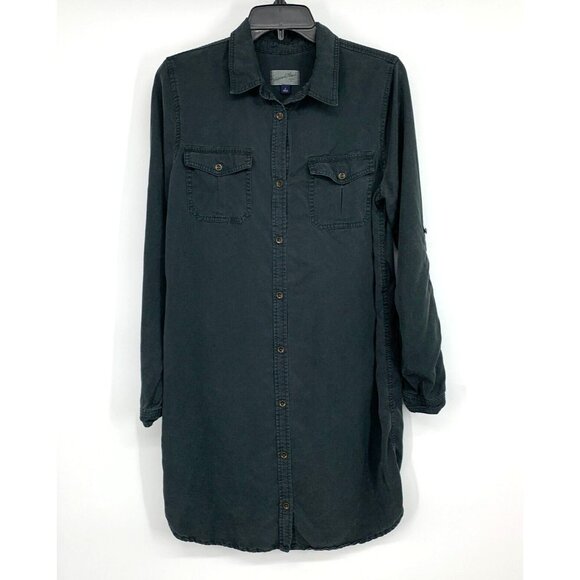 Universal Thread Dresses & Skirts - Universal Thread Dress Gray Button Down Long Sleeve Lyocell